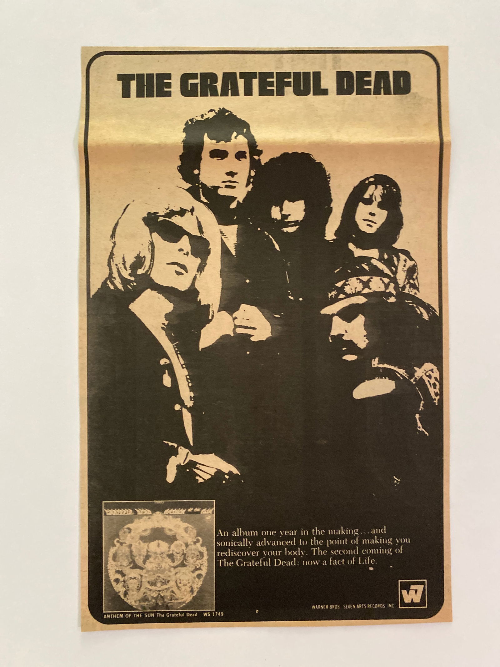 Grateful Dead 1970 Anthem of The Sun Promo Ad Poster (1 of 1)