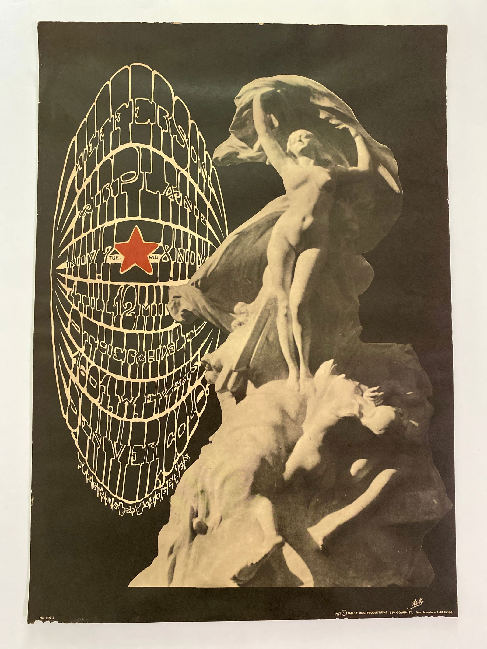 Quicksilver Messenger Service David SInger Concert Poster 1st Printing (1 of 2)