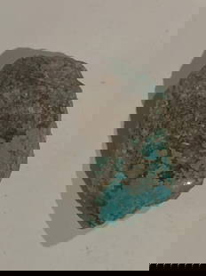 12.24ct Mined Nevada No. 8 Turquoise: This exceptional specimen of Antique Mined Nevada No. 8 Turquoise hails from one of the most coveted turquoise deposits in the American Southwest. Renowned for its vivid robin’s egg blue hue and