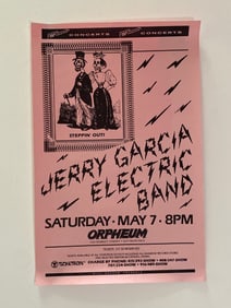 Jerry Garcia Band Orpheum Concert Poster 1st Printing