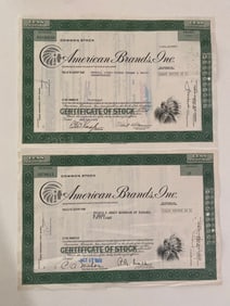American Brands Inc Vintage Stock Certificate (2)