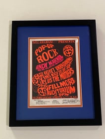 Andy Warhol Velvet Underground Wes Wilson Signed Filmore Postcard