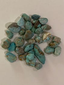 25.4ct Nevada No. 8 No. 8 Raw Turquoise 1930's Mined