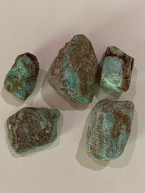 34.4ct Nevada No. 8 No. 8 Turquoise 1930's Mined (5 PIeces)