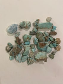 38.6ct Nevada No. 8 No. 8 Raw Turquoise 1930's Mined (6 pieces)