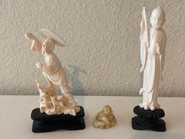 Antiue Japanese Bone Statues