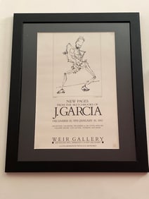 Jerry Garcia Sketchbook Weir Exhibit Poster 1st Printing