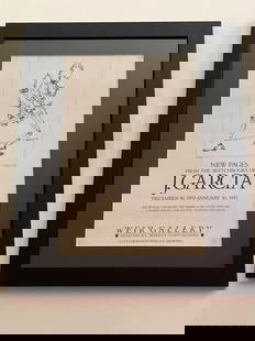 Jerry Garcia Sketchbook Weir Exhibit Poster 1st Printing: Offered here is an original first printing of the Jerry Garcia Sketchbook Weir Exhibit Poster, a rare and visually captivating piece celebrating the artistic side of the Grateful Dead’s legendary fr
