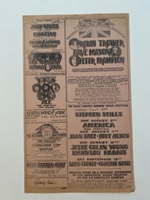 Jerry Garcia the Eagles 1975 concert poster Randy Tuten signed