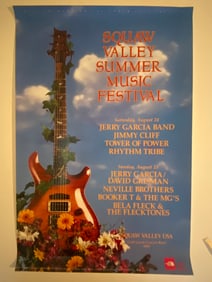 Jerry Garcia Band Squaw Valley Festival Concert Poster 1st Printing