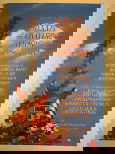 Jerry Garcia Band Squaw Valley Festival Concert Poster 1st Printing: Offered here is an original Jerry Garcia Band Squaw Valley Festival concert poster, a vibrant relic from one of the band’s most memorable outdoor performances. Set against the stunning Sierra Nevada