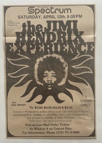 Jimi Hendrix 1969 Spectrum Concert Ad