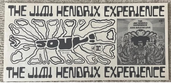 Jimi Hendrix Axis Bold As Love Ad Poster