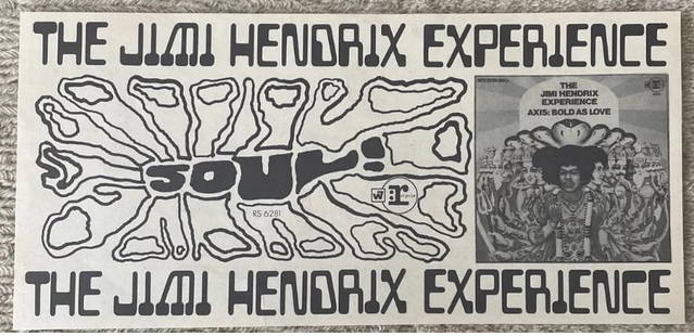 Jimi Hendrix Axis Bold As Love Ad Poster: 4x8