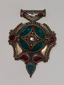 Post Medieval Traditional Himalayan Tibetan Ethnic Tribal Silver Necklace