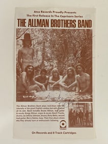 Allman Brothers autographed Promo Ad