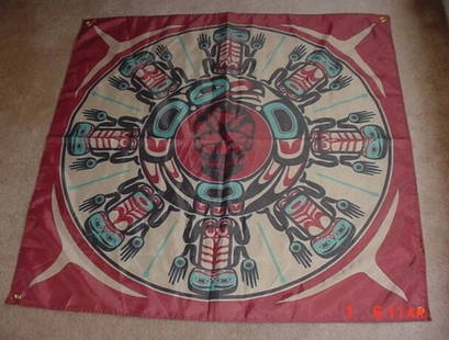 Grateful Dead 1973 Watkins Glen Hung Banner: An extraordinary piece of Grateful Dead history—this original 4x4 foot banner was proudly hung at the legendary Watkins Glen Summer Jam in 1973, one of the largest rock concerts ever held, drawing o