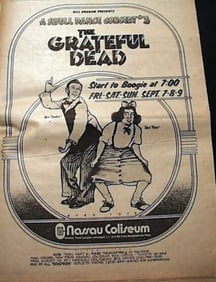 Grateful Dead 1973 Nassau Coliseum Concert Ad Poster