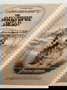 Grateful Dead 1973 Nassau Coliseum Concert Ad Poster: A true gem for Grateful Dead collectors, this original 1973 Nassau Coliseum concert advertisement poster captures the spirit of the band’s legendary East Coast performances. Promoting their March 15