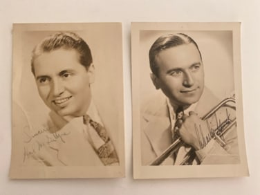 Charlie Spivak & Hal Macintyre autographed photos
