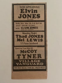 Elvin Jones McCoy Tuner Concert Ad