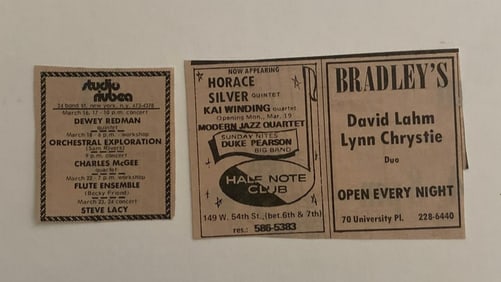 Dewey Redman & Horace Silver Concert Ad