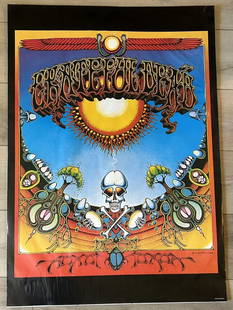 Grateful Dead 1969 Rick Griffin Aoxomoxoa Poster 1st London Printing: Offered here is an original 1969 Grateful Dead "Aoxomoxoa" poster, designed by the legendary Rick Griffin, in the rare and highly sought-after first London printing. This psychedelic masterpiece, crea