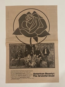 Grateful Dead American Beauty Promo Ad Poster