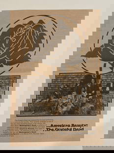 Grateful Dead American Beauty Promo Ad Poster: 14.5x10