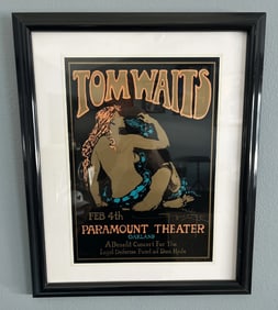 Tom Waits 1996 Concert Poster Stanley Mouse Signed 1st Printing