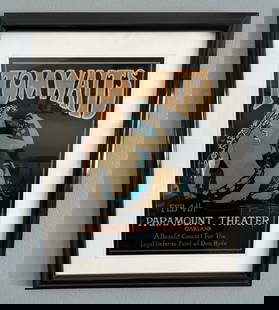Tom Waits 1996 Concert Poster Stanley Mouse Signed 1st Printing: Offered here is a striking 1996 Tom Waits concert poster featuring original artwork by legendary psychedelic artist Stanley Mouse, who has personally signed the piece. This vibrant poster captures the