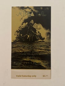 Jethro Tull 1970 David Singer Fillmore Concert Ticket 1st Printing