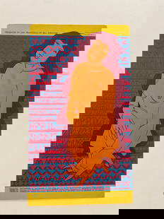 Howling Wolf Big Brother 1967 Fillmore Concert Postcard 1st printing: Original 1967 first printing Fillmore concert postcard promoting Big Brother and the Holding Company with special guest Howlin’ Wolf, designed by the legendary Stanley Mouse and Alton Kelley. This s