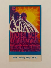 Cream 1968 Fillmore Concert Ticket 1st Printing