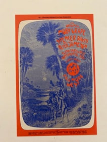 Moby Grape Spencer Davis Pster Jameson 1971 Fillmore Concert Handbill 1st Printing