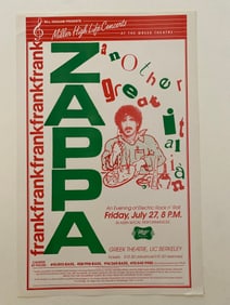 Frank Zappa 1984 Greek Theatre Concert Poster 1st Printing