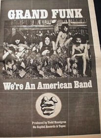 Grand Funk Railroad Promo Ad Poster