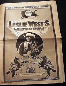 Leslie West Wild West Show Concert Ad Poster