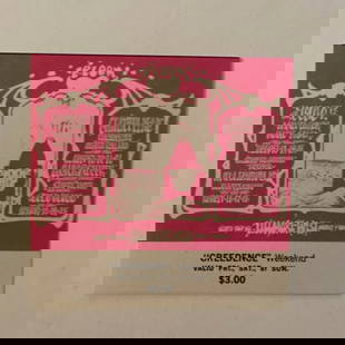 Grateful Dead  Creedence Fillmore Concert Ticket 1st Printing: Offered here is an original first printing concert ticket for the legendary Grateful Dead and Creedence Clearwater Revival show at the Fillmore Auditorium, a historic venue that shaped the sound of th