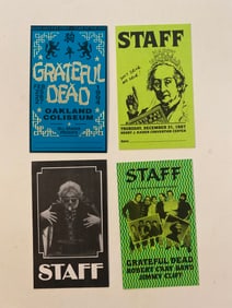 Grateful Dead Jerry Garcia Stevie Ray Vaughn Backstage Pass Lot