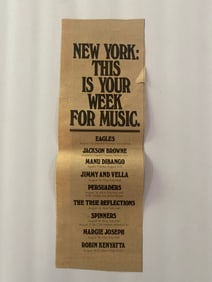 Eagles & Jackson Browne Concert Ad Poster