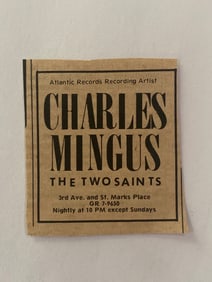 Charles Mingus The Two Saints Concert Ad