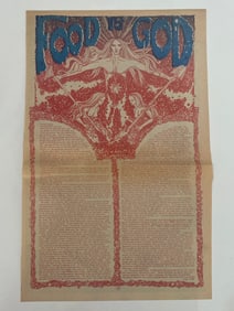 Allan Watts Food is God 1967 Poster 1st Printing