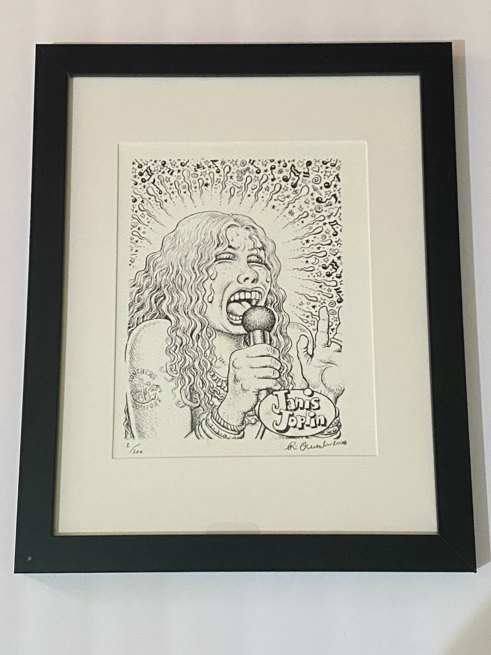 Robert Crumb Signed Janis Joplins Art Print (1 of 2)