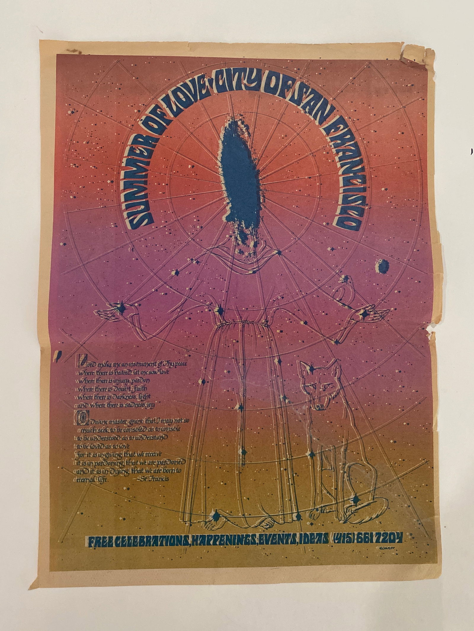 San Francisco 1967 Summer of Love Newspaper Poster (1 of 2)