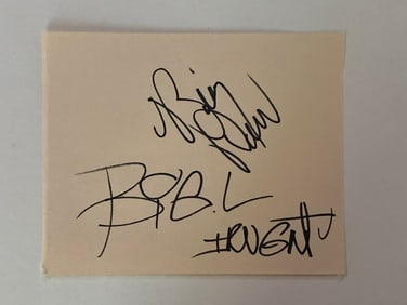 Rappers Big Pun, Big L autographed card