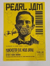 Eddie Vedder Autographed Concert Poster