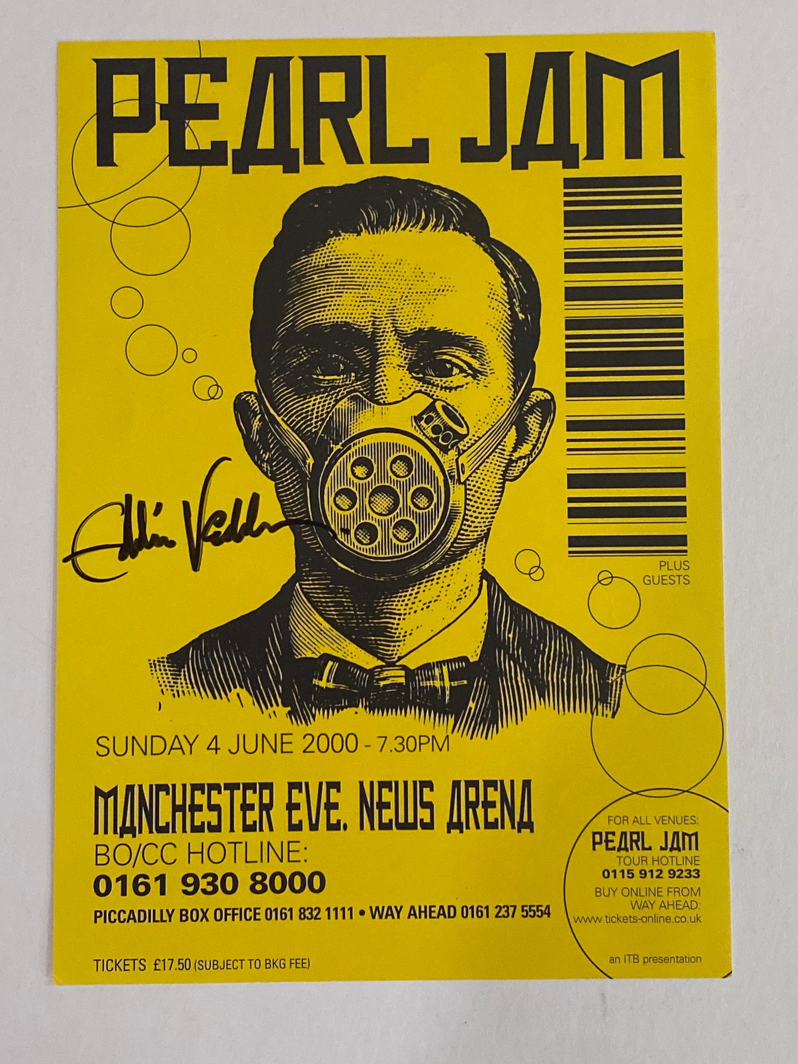 Eddie Vedder Autographed Concert Poster (1 of 2)