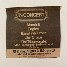 Eagles Concert Ad Poster