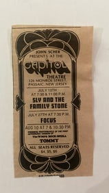 The Who & Sly and The Family Stone Capitol Theatre Ad Poster